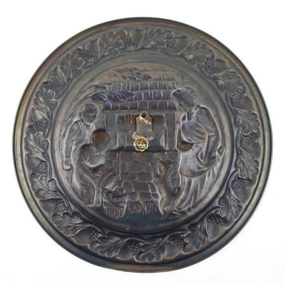 Vintage Copper Tavern Pub Plate Charger Wall Hanging MCM Coppercraft Guild USA - Picture 4 of 5